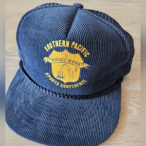VTG NOS Southern Pacific Sport Conference Naval Base Corduroy Snapback …